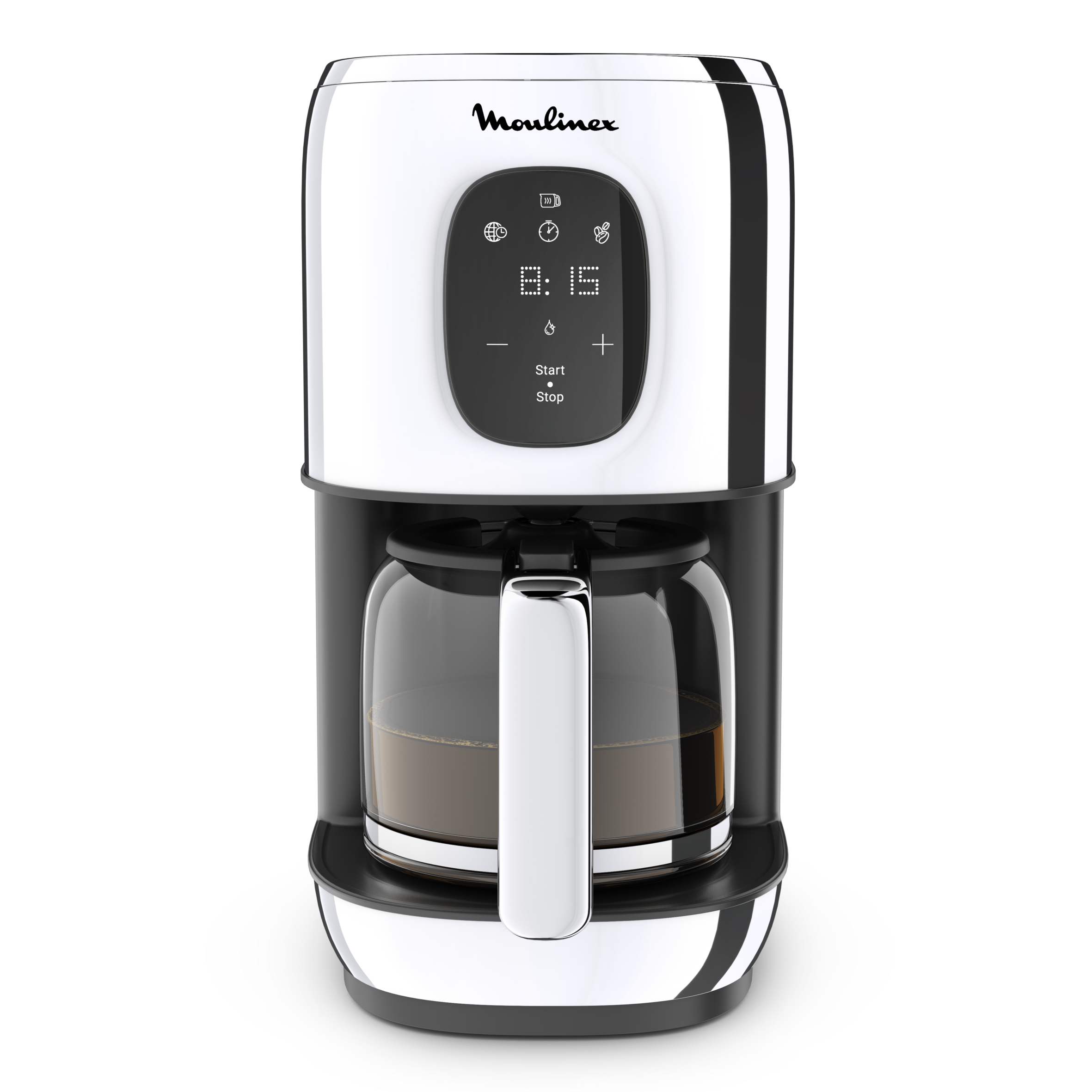 Cafetière filtre programmable Inox Moulinex Majestuo écran tactile