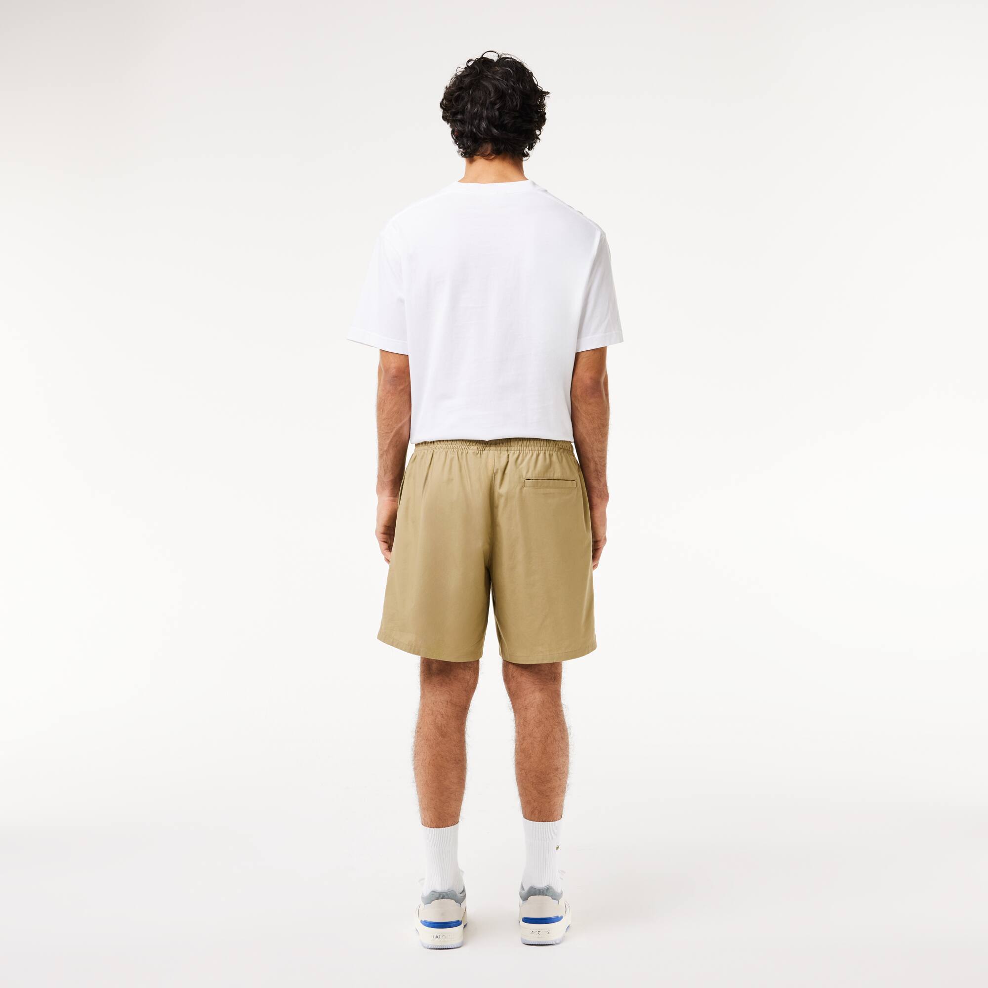 Elastische Shorts aus Baumwoll-Popeline Bermudas - Beige - Lacoste - Herren