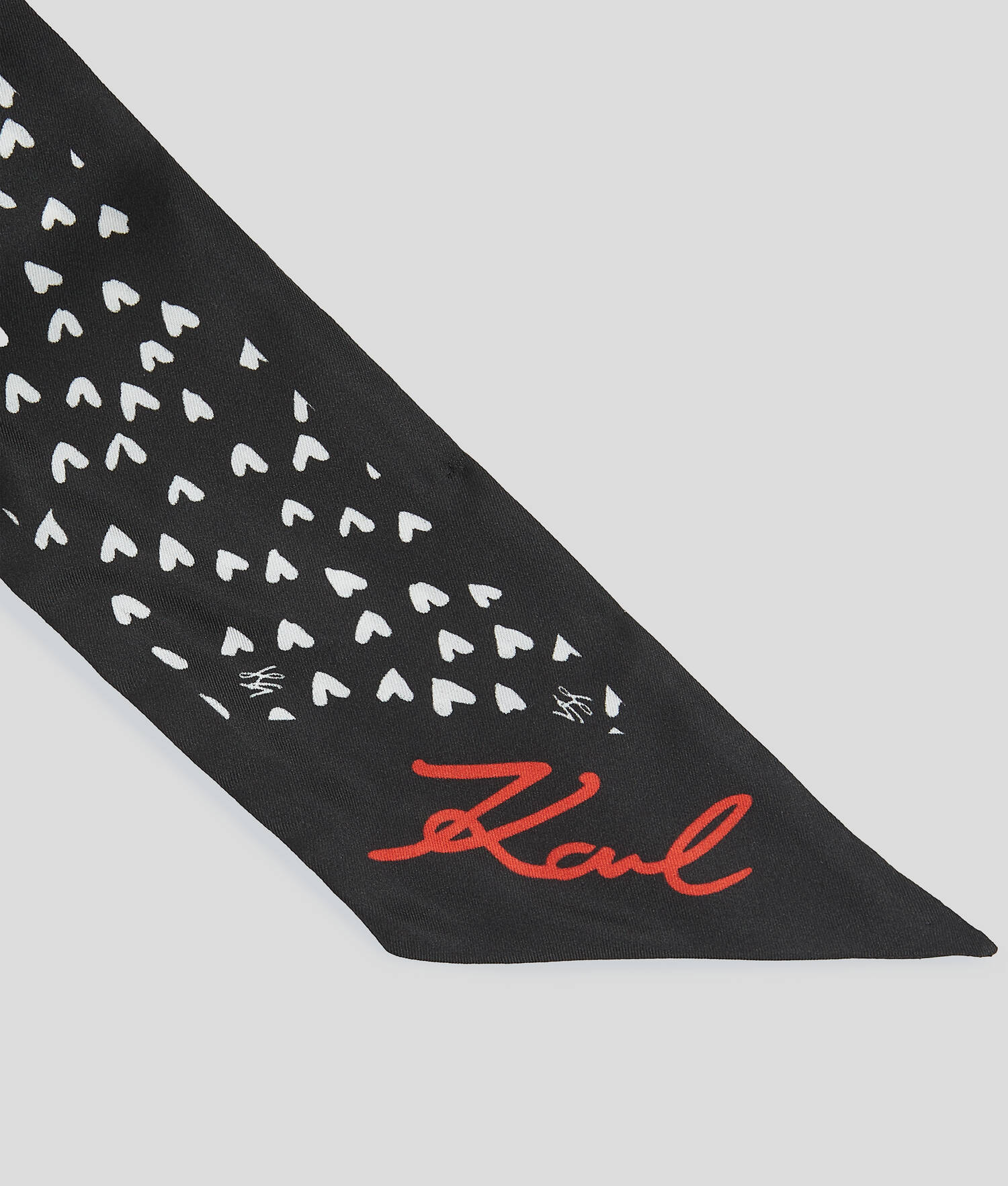 FOULARD MINCE K/HEART - Noir/Blanc