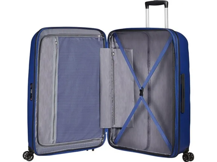 American Tourister BON AIR DLX, Trolley, Hård skal, Marineblå, Midnight Navy, Stor, Polypropylen (PP)
