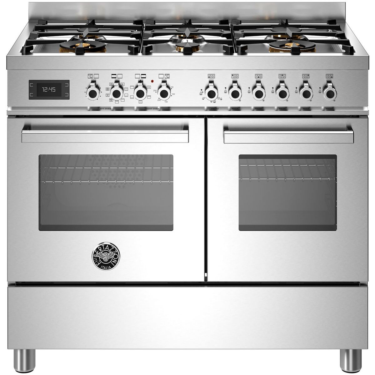 PRO106L2EXT Gasskomfyr Professional med dobbel ovn, 100 cm
