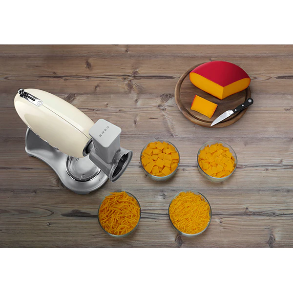 Tranchoir et râpe à cylindres SMSG01 pour robot sur socle Smeg