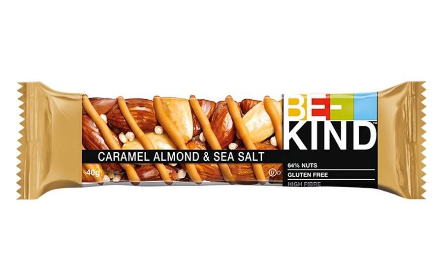 Riegel Caramel Almond & Sea Salt 12 x 40 gRiegel mit Karamellmandeln und Meersalz