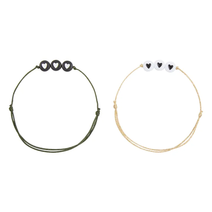 Bbuble Bracelet Duo Iconique 3 Cœurs | Doré