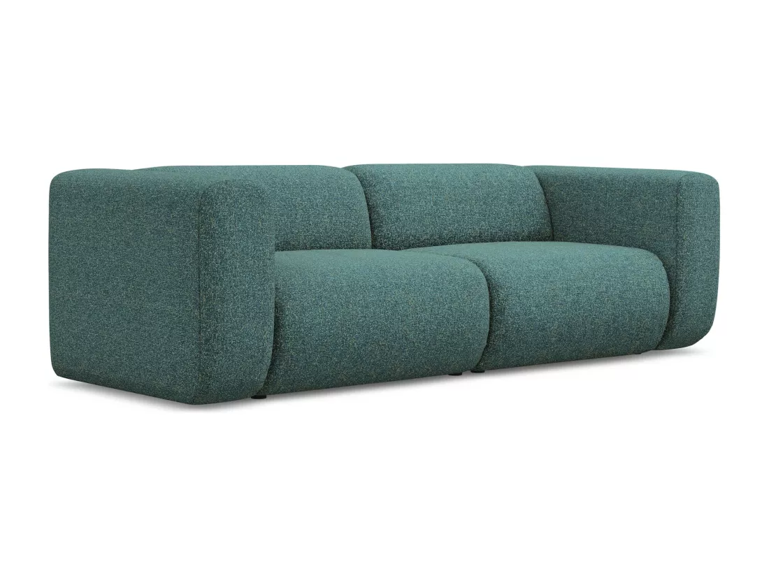 Canapé modulable 3 places en tissu texturé - marin - EKAHI