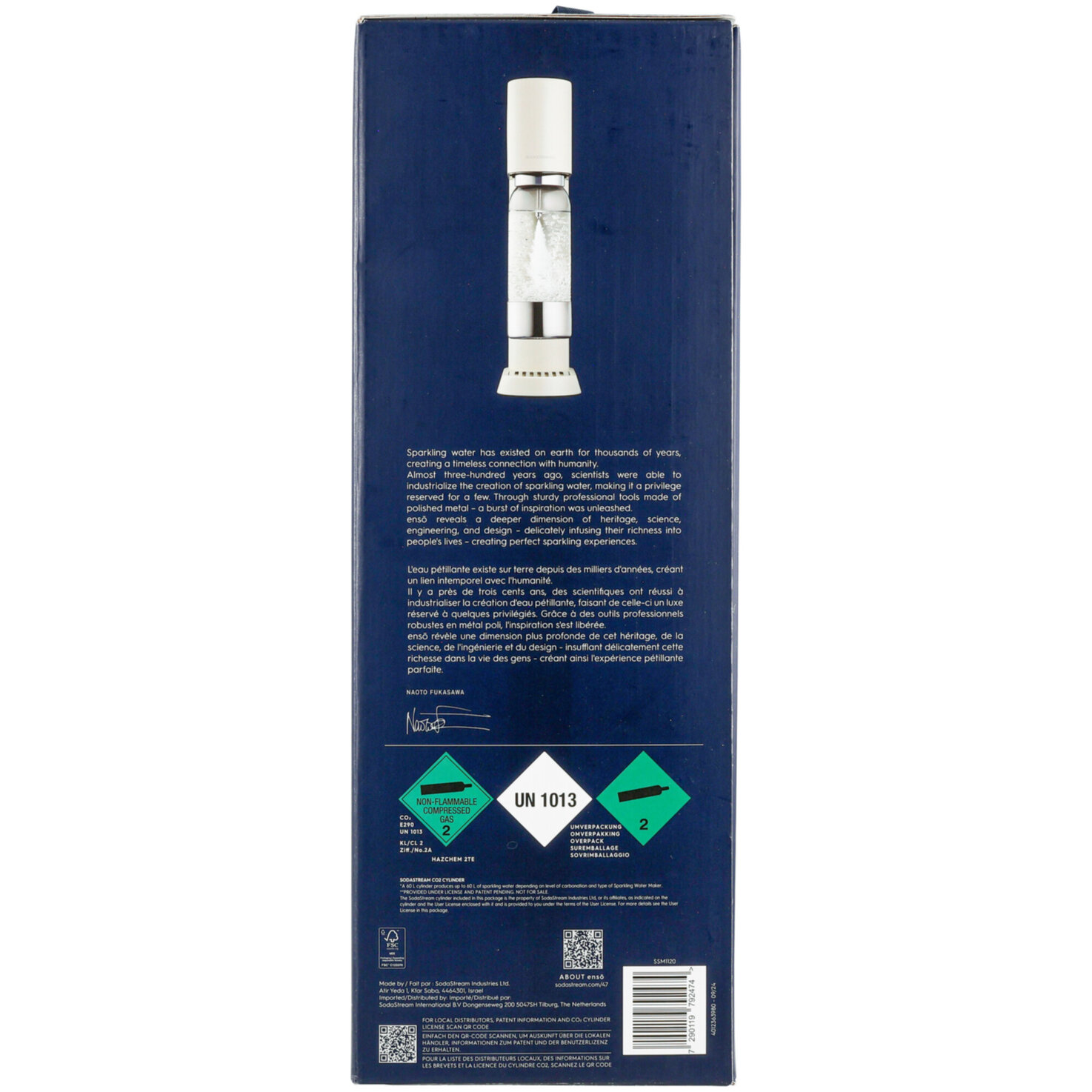 SodaStream Enso inkl. Flasche & Zylinder sand
