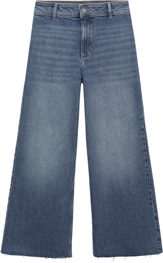 MANGO Catherin culotte high-rise jeans Open blue
