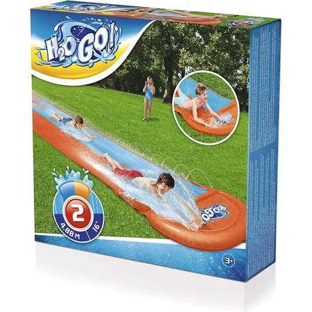 Bestway H2OGO!™ Doppel-Wasserrutsche, Double, 488 x 138 cm