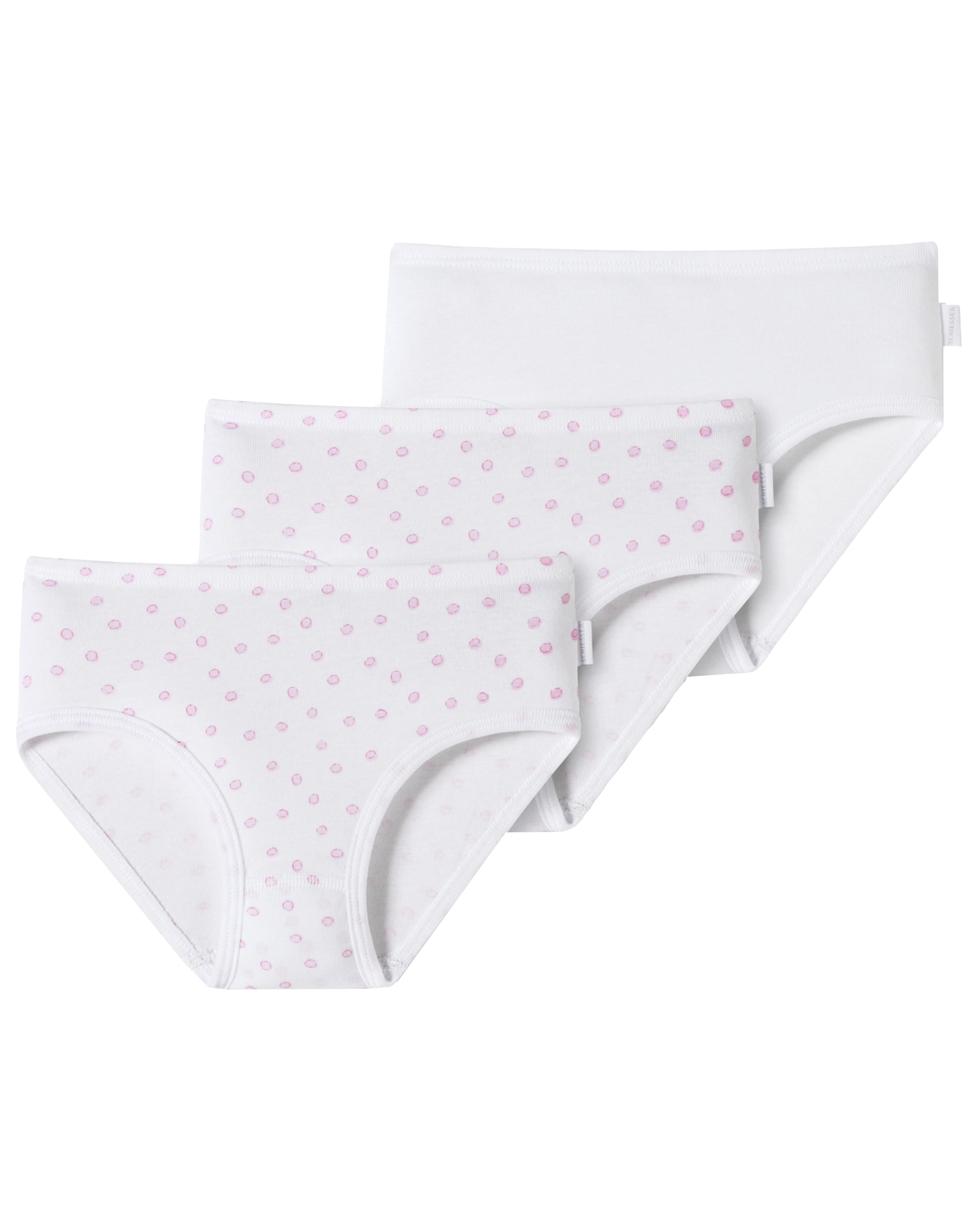 Slip FINE DOTTY 3er-Pack in weiß/rosa