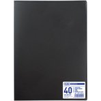 Protège-documents Oxford Memphis polypropylène A3 noir 20 pochettes - 40 vues