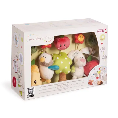 NICI Musik-Mobile Hase und Eule in Geschenkverpackung