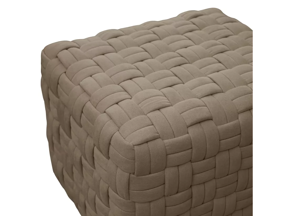 Tabouret pouf tressé