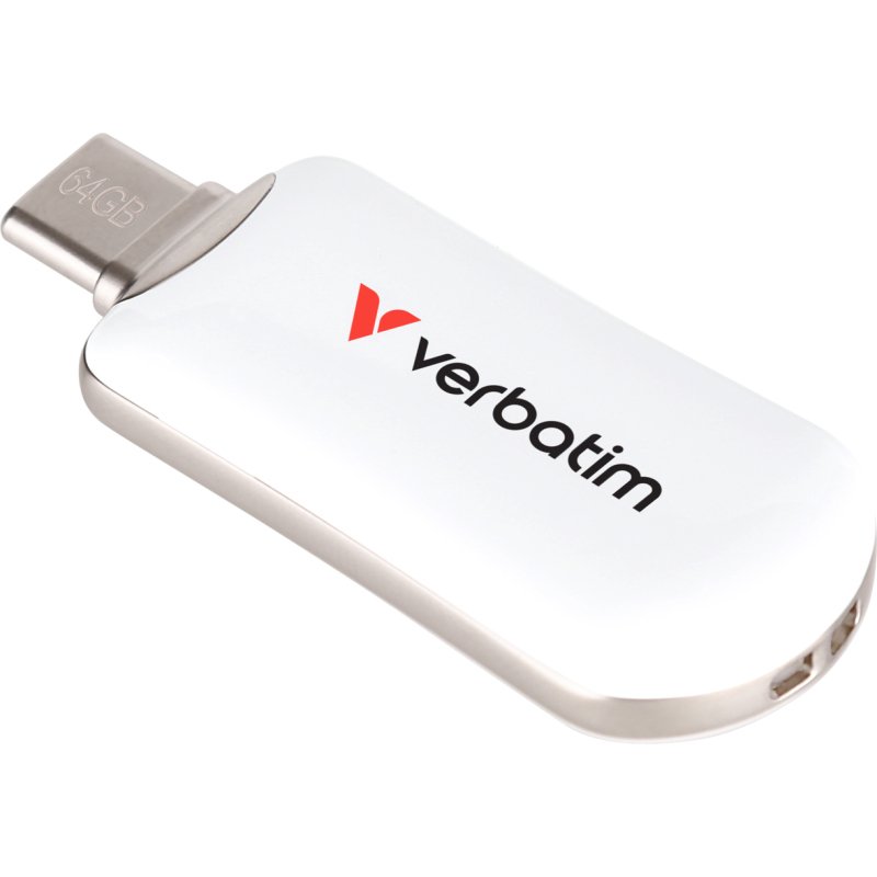 Verbatim 30228 lecteur USB flash 64 Go USB Type-C 3.2 Gen 1 (3.1 Gen 1) Blanc