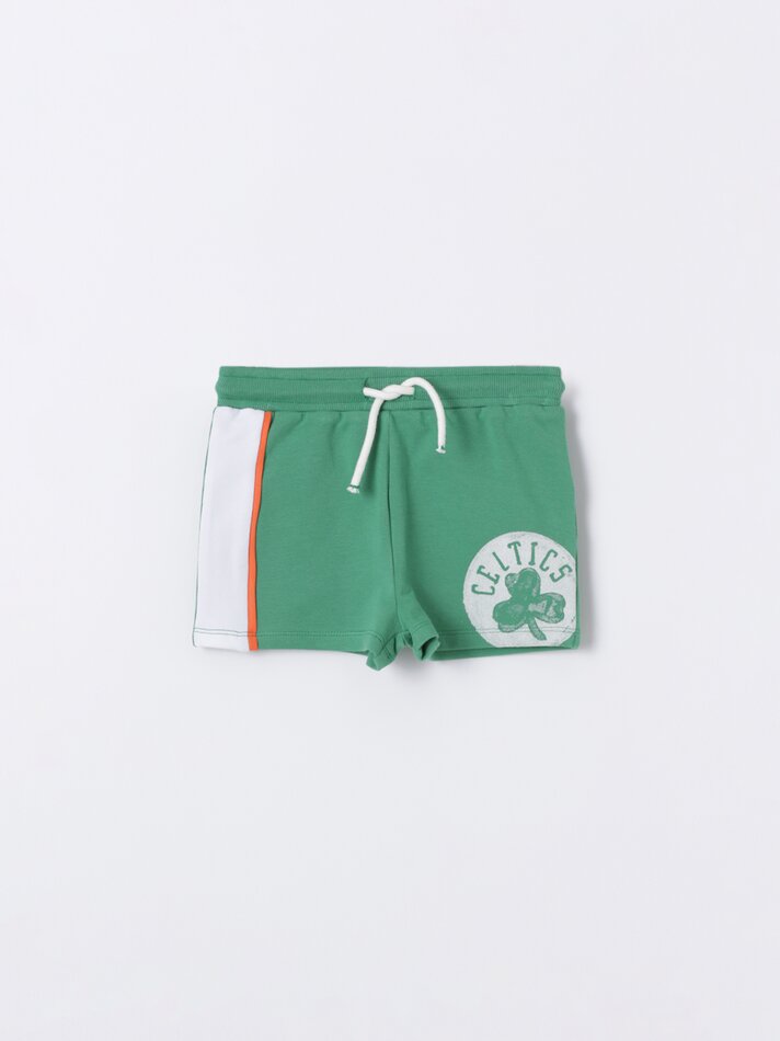 Conjunto de camisa e calção dos Celtics da NBA - Verde Grama