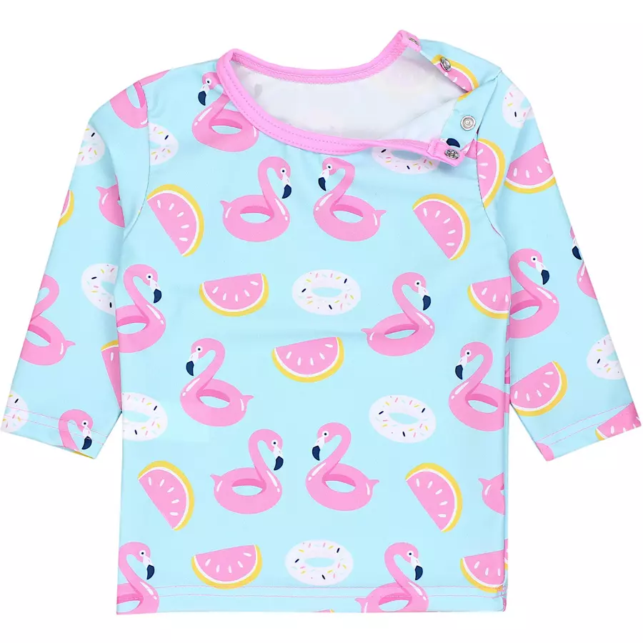 Aquarti Baby Mädchen Zweiteiler Badeanzug Bade-Set Bade T-Shirt Badehose hellgrün
