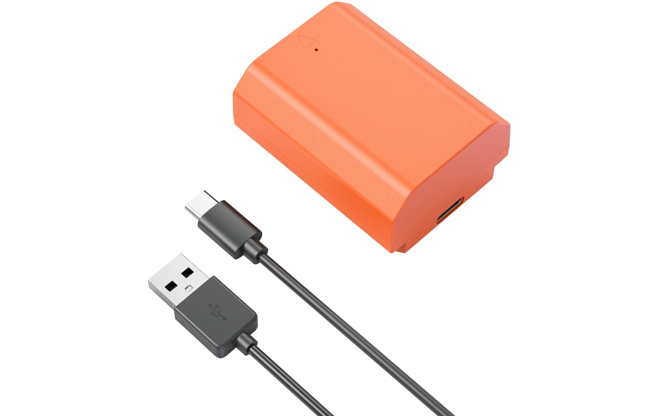 Digitalkamera-Akku NP-FZ100 USB-C OrangeWiederaufladbarer Kamera-Akku