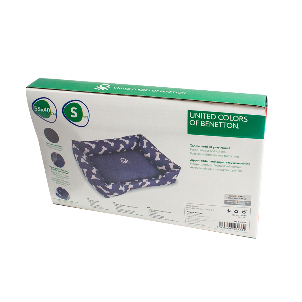 Capa para berço Benetton Blue Bones, tamanho G: 75 x 65 cm
