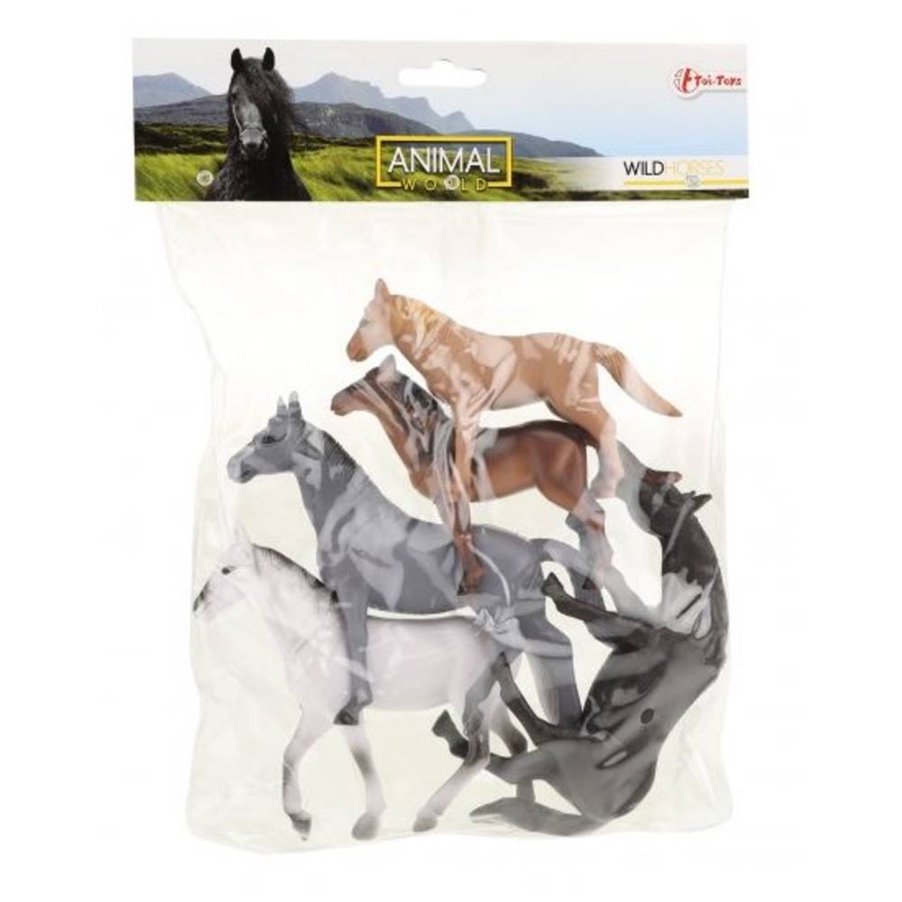 Animal World paarden in zak 5-delig