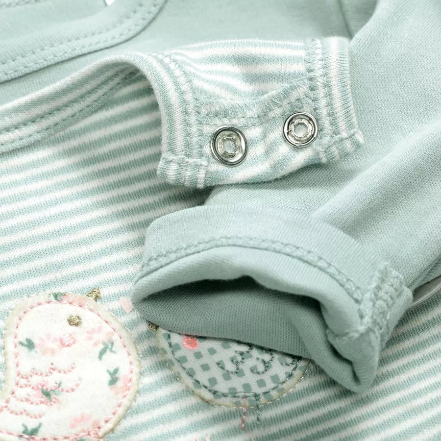 STACCATO Strampler+Shirt pale mint gestreift