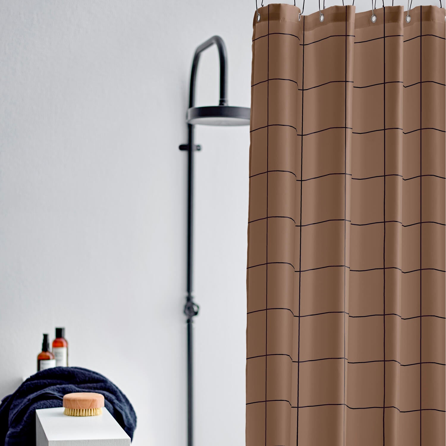 Södahl  Badeforhæng, Warm Taupe - 180x200 cm.