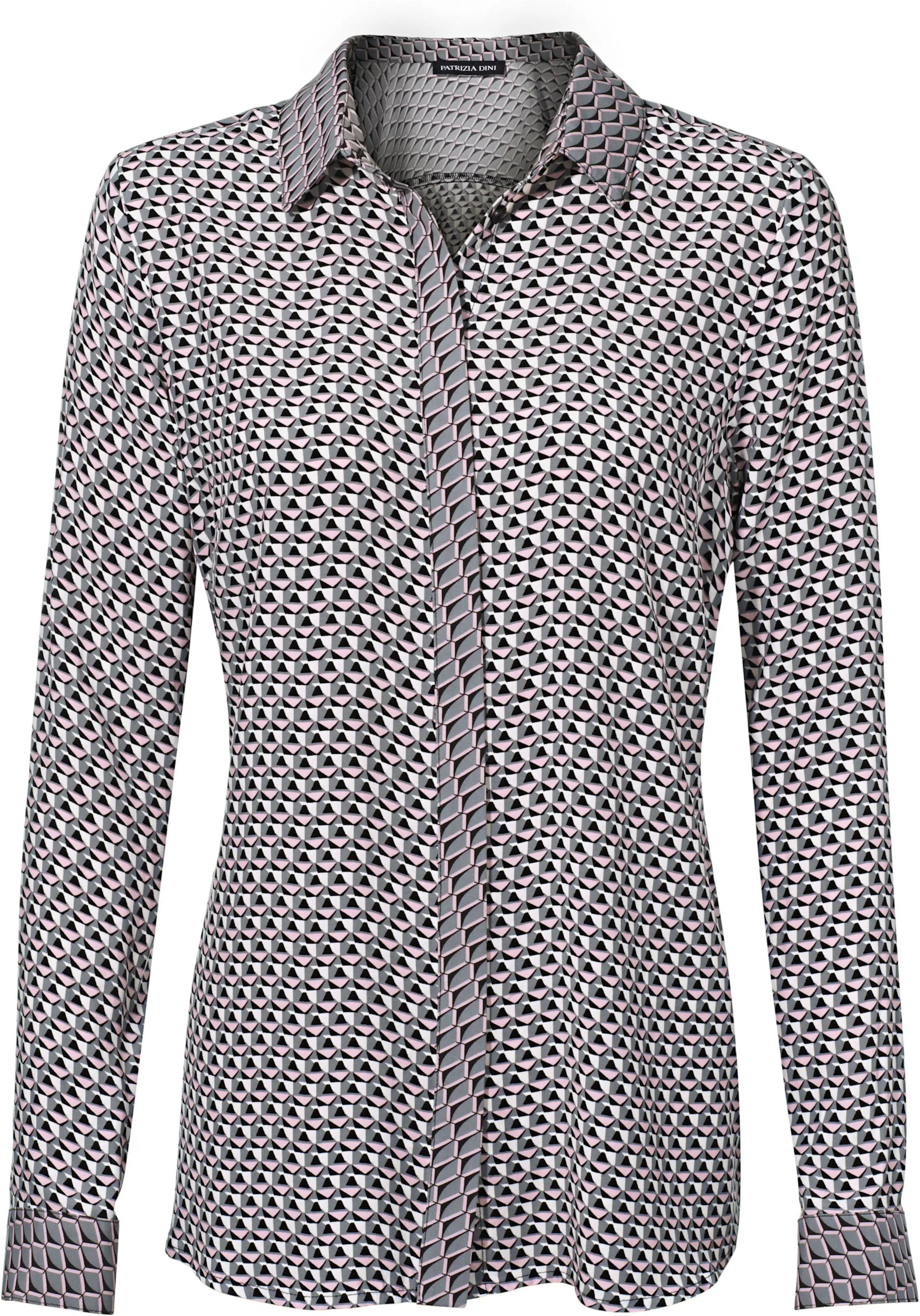 heine Druckbluse in grau-rosé