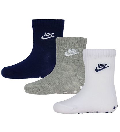 Nike Strømper - Core Futura Gripper - 3-Pak - Gr?/Hvid/Navy