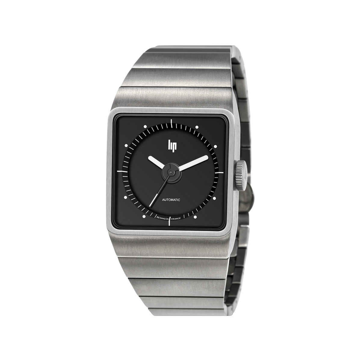 Montre LIP Big Titane homme automatique acier bracelet titane gris