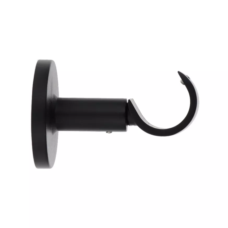 Support tringle fixe (L65 / D28 mm) Lino gouttière Noir mat