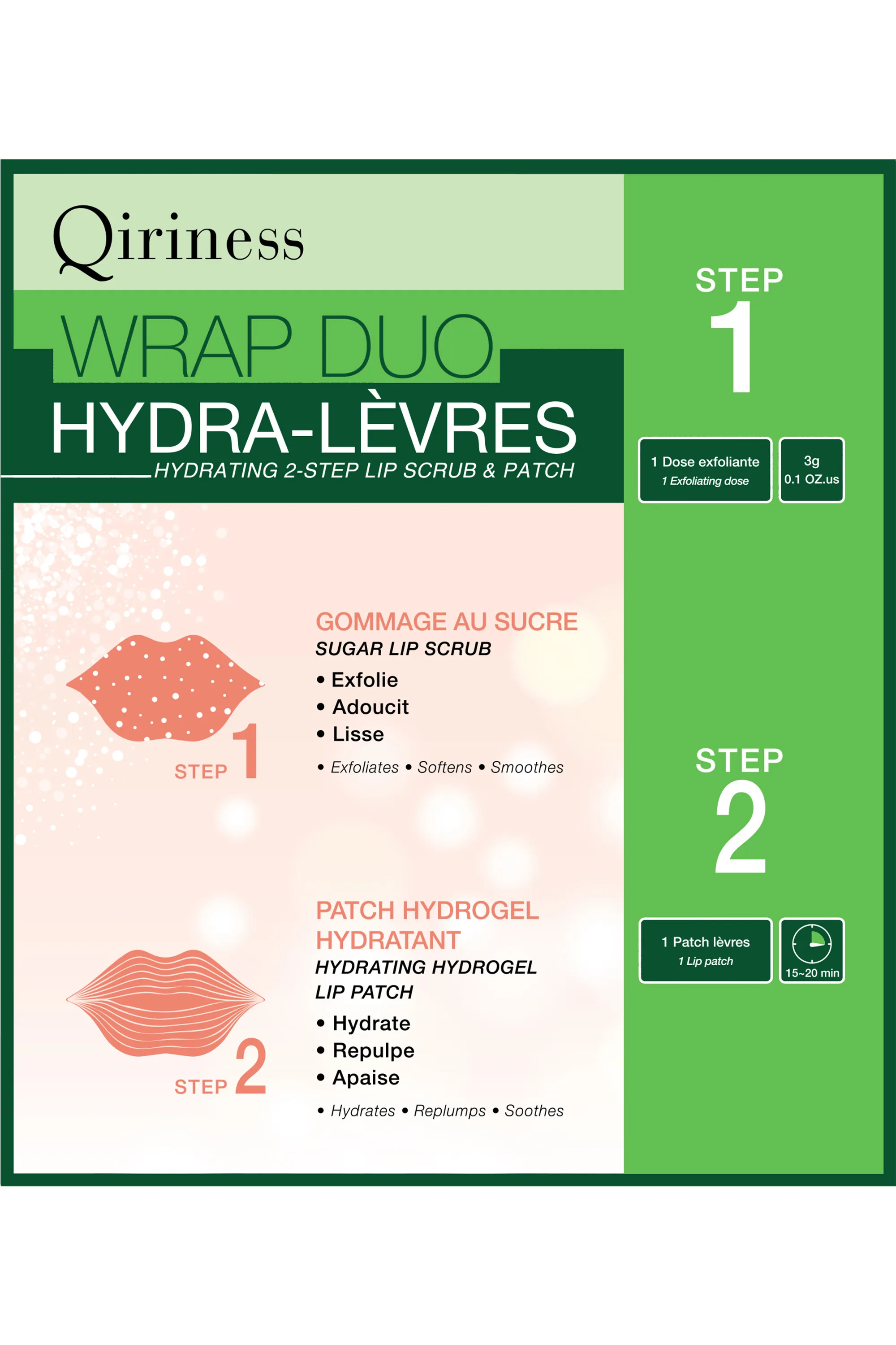 Qiriness Wrap Duo Hydra-Lèvres-7 g