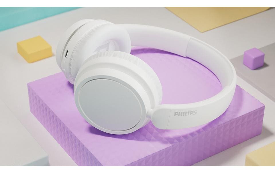 Wireless Over-Ear-Kopfhörer Serie 5000 WeissKabellose Over-Ear-Kopfhörer mit langer Akkulaufzeit und passive Geräuschunterdrückung
