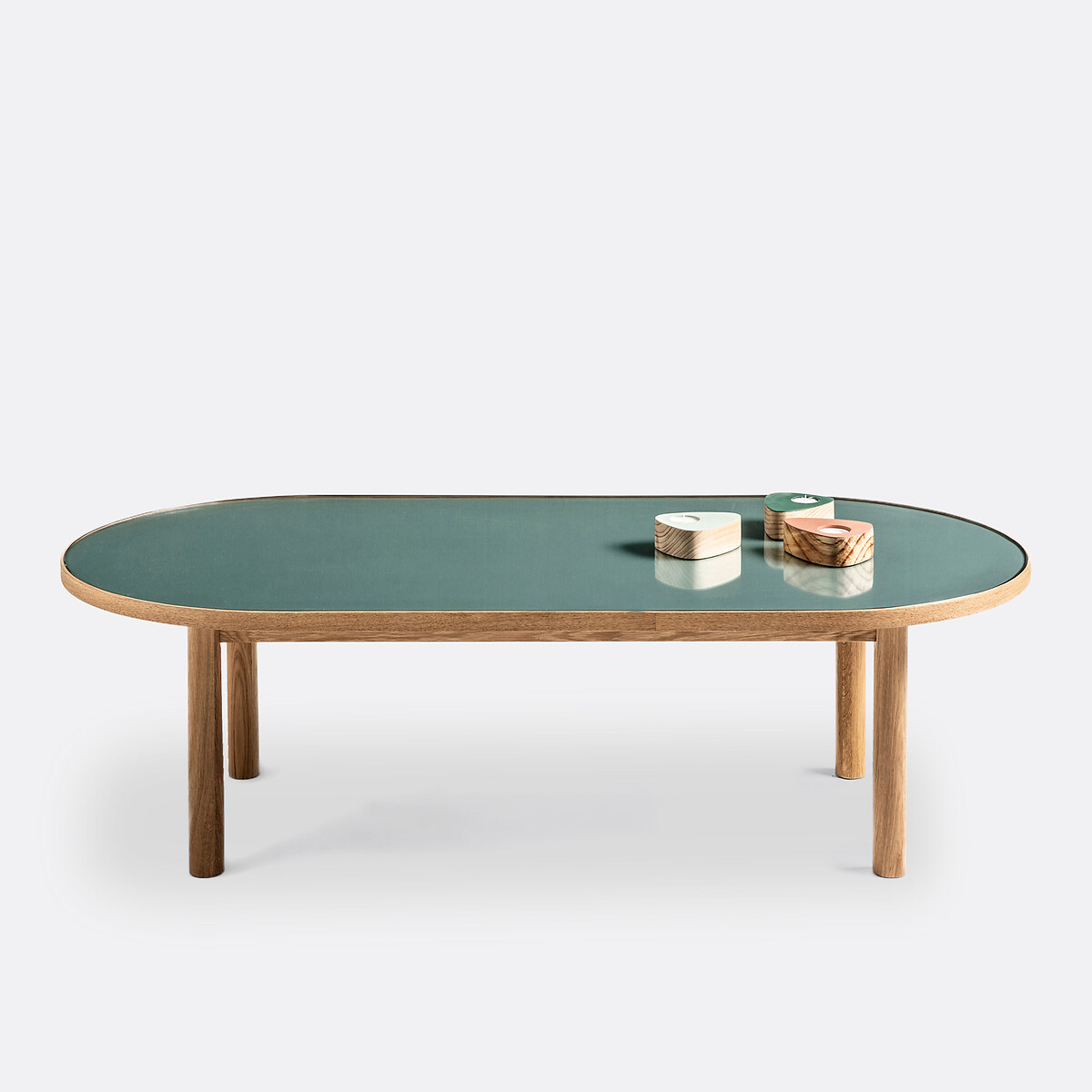 LA REDOUTE INTERIEURS<br>Mesa de centro em carvalho e vidro, Evergreen