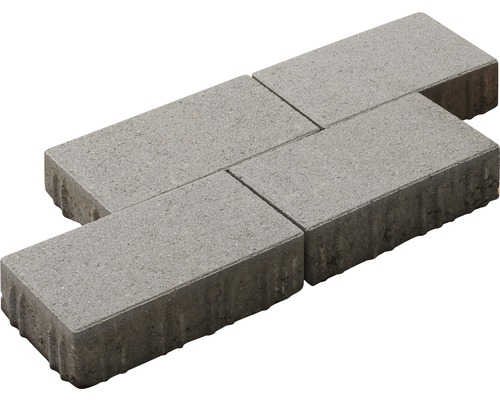 FLAIRSTONE straatsteen, rechthoekige bestrating, Trend Palladium, lichtgrijs, afgeschuind, 24 cm x 16 cm x 6 cm