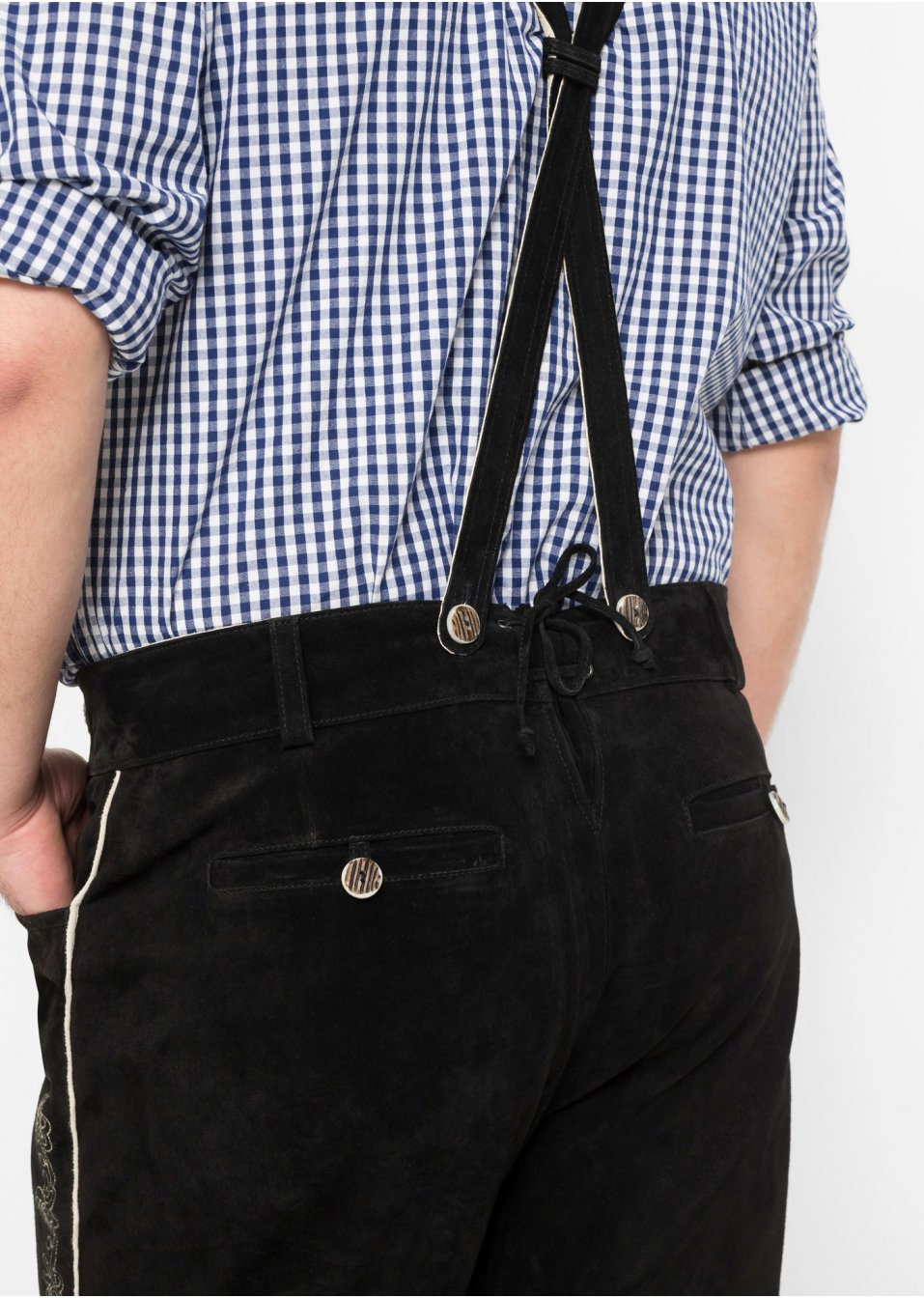 Culotte courte bavaroise en cuir Regular Fit