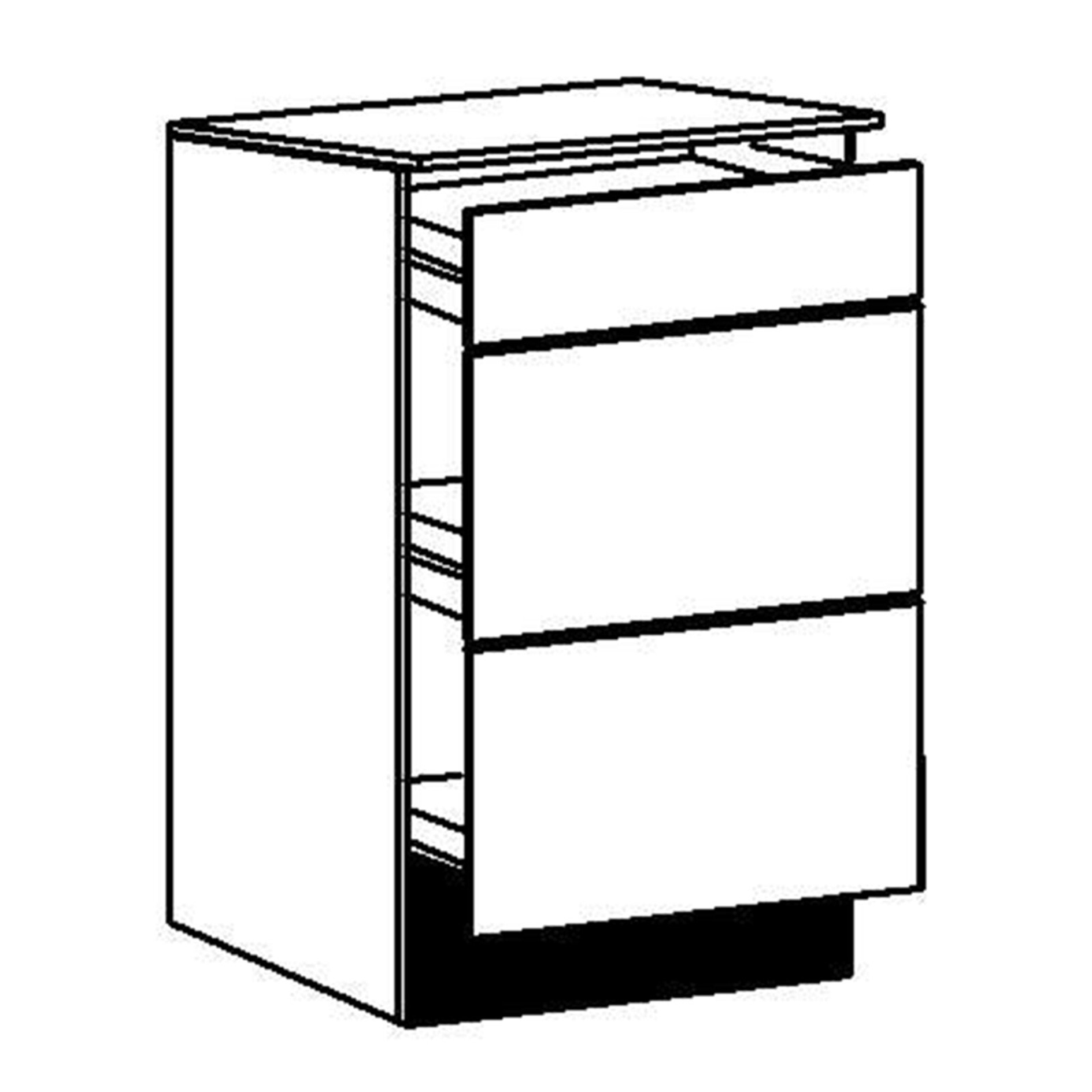 Topfschrank DAVOS - schiefergrau - Artisan Eiche - 50 cm