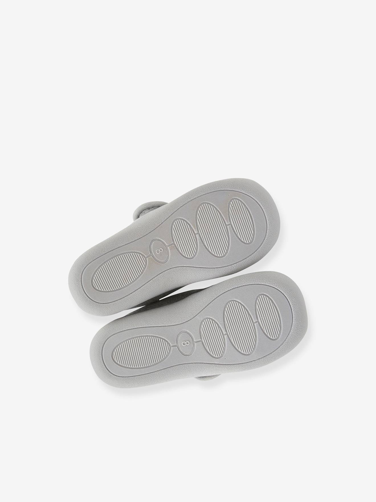 Pantufas elegantes para bebê menino, cinza claro mesclado