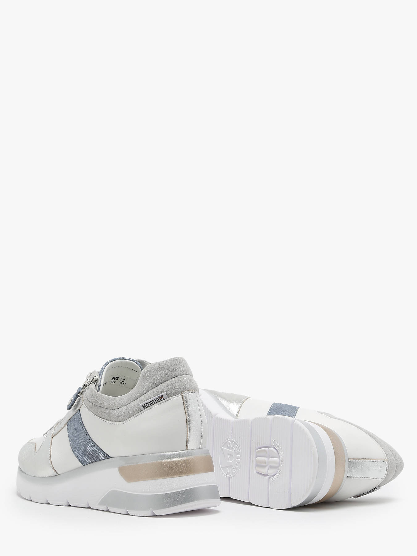 Sneakers talon compens en cuir MEPHISTO