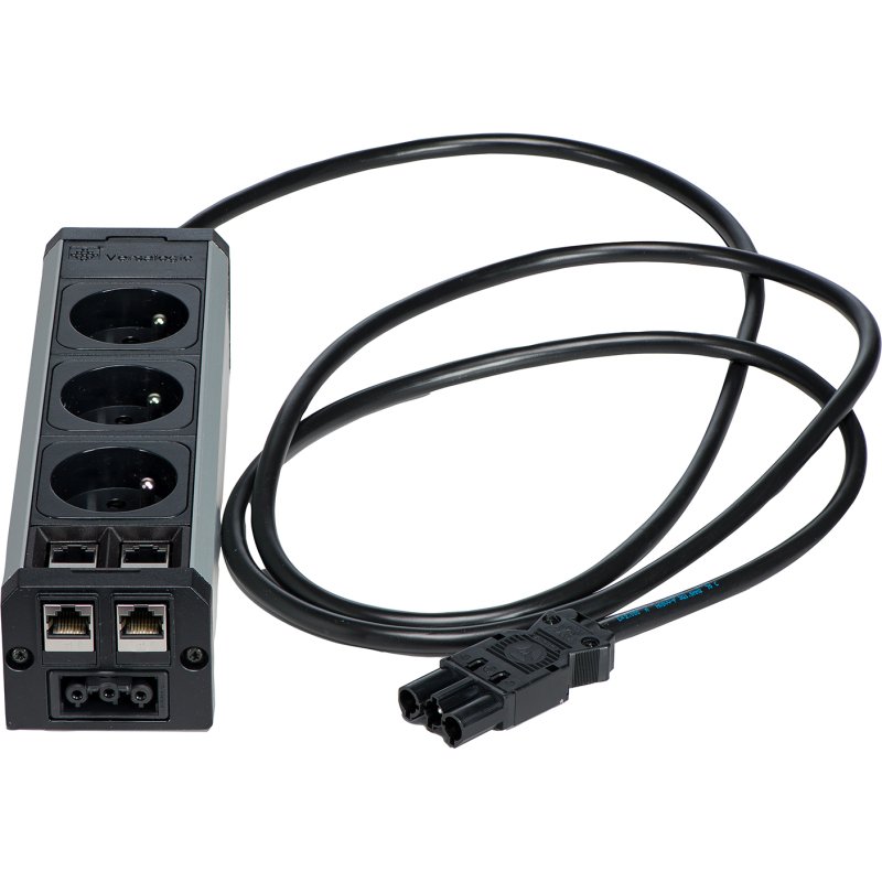 Multiprise nourrice Versatek 3 prises avec 2 connections RJ45 - câble de liaison 2 m- élément suivant- - pour espace bureau professionnel