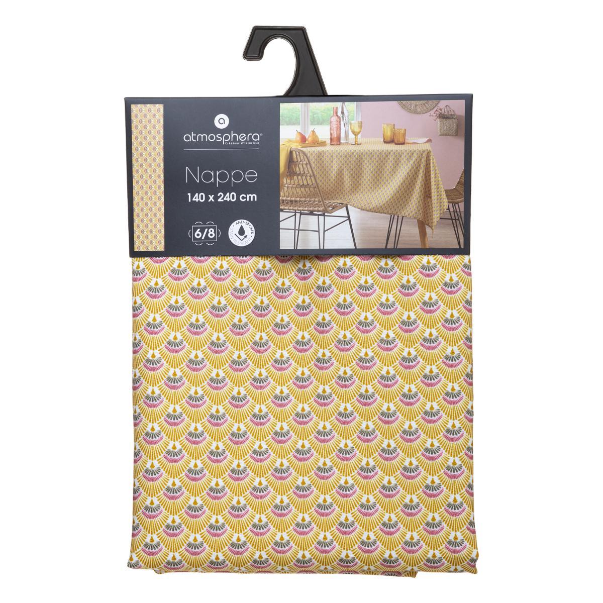 NAPPE ANTI TACHE IMPRIMEE GLORIA 140X240CM