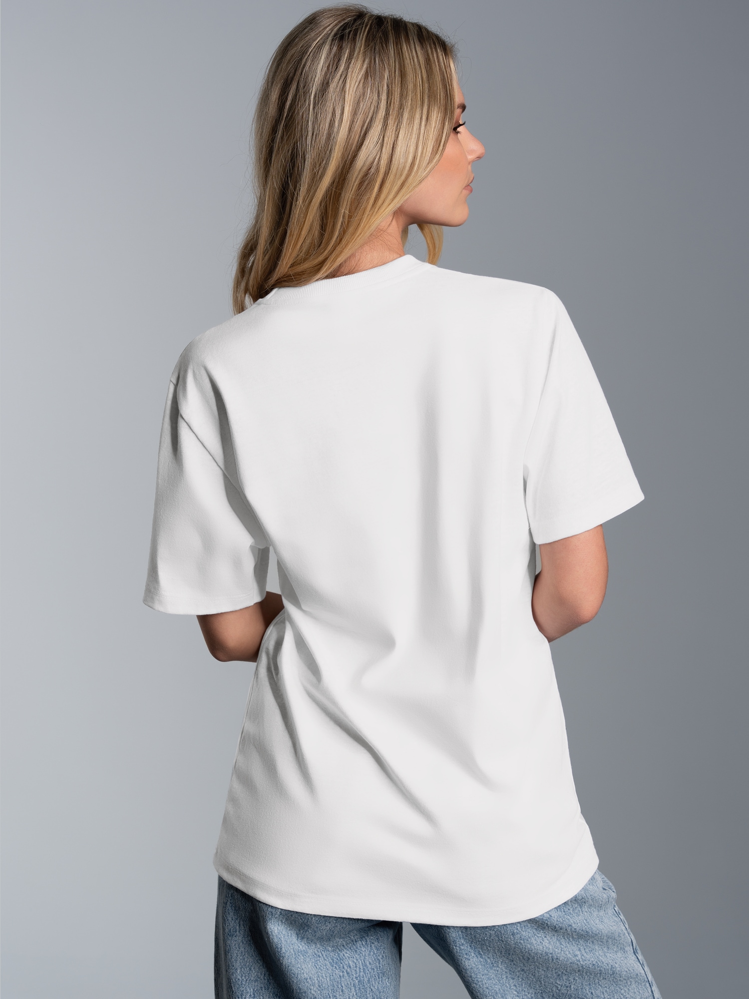 Heavy T-Shirt aus 100% recycelter Baumwolle Weiss