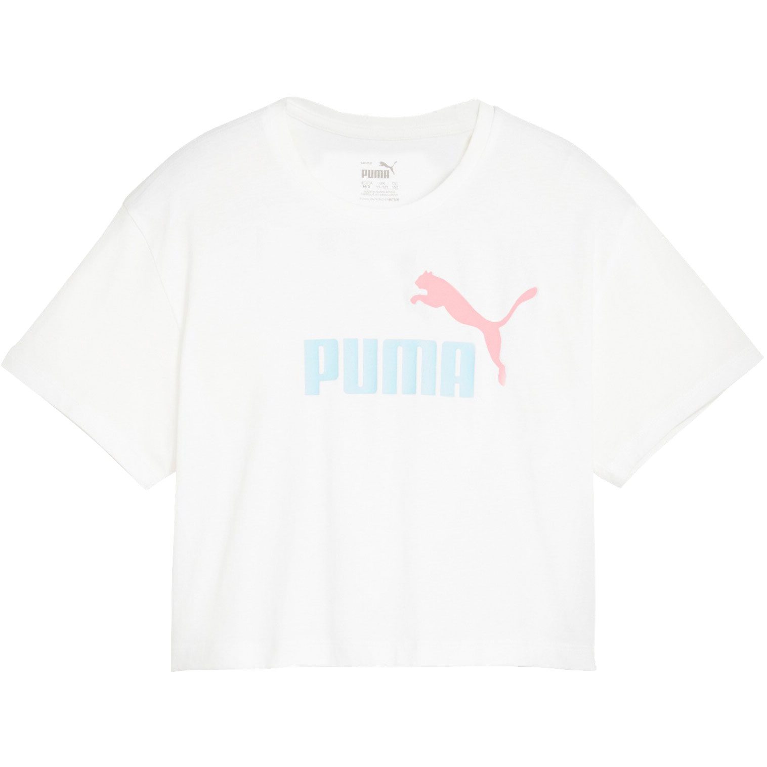Puma Logo Cropped T-Shirt Mädchen puma white