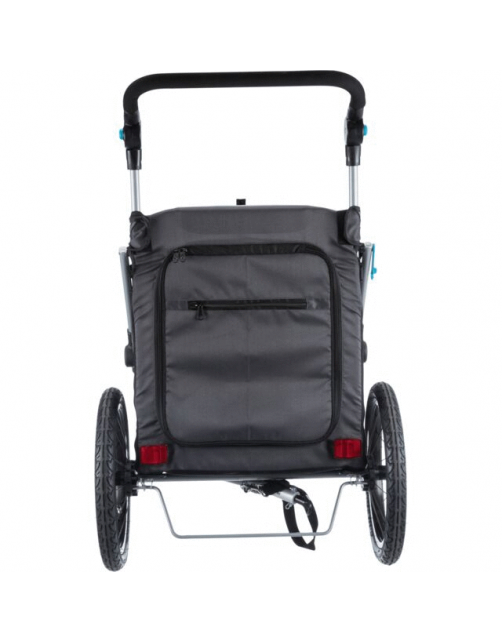 Trixie Fietskar Opvouwbaar - Hondenfietskar - 58x93x74\/114 cm Grijs Zwart Tot 15 Kg Small