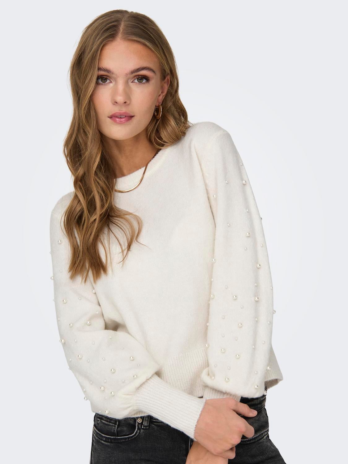 ONLKINNE Strickpullover Cloud Dancer