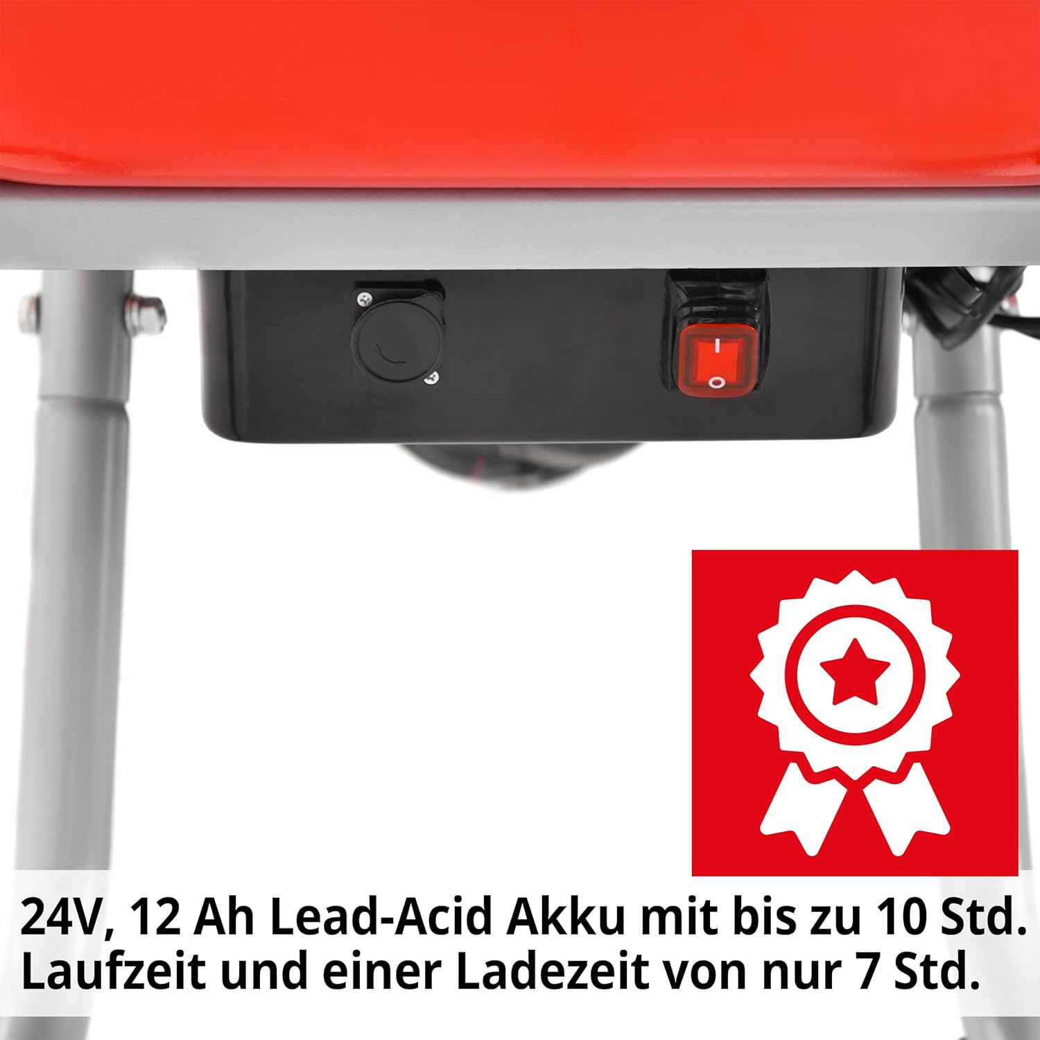 HECHT elektrische Schubkarre mit 80 Liter – 260 kg Tragkraft – 280 W Motor –Luftreifen auf Stahlfelge – pulverbeschichtete Stahlwanne – Motorschubkarre – Gartenkarre elektrisch – Elektro Dumper