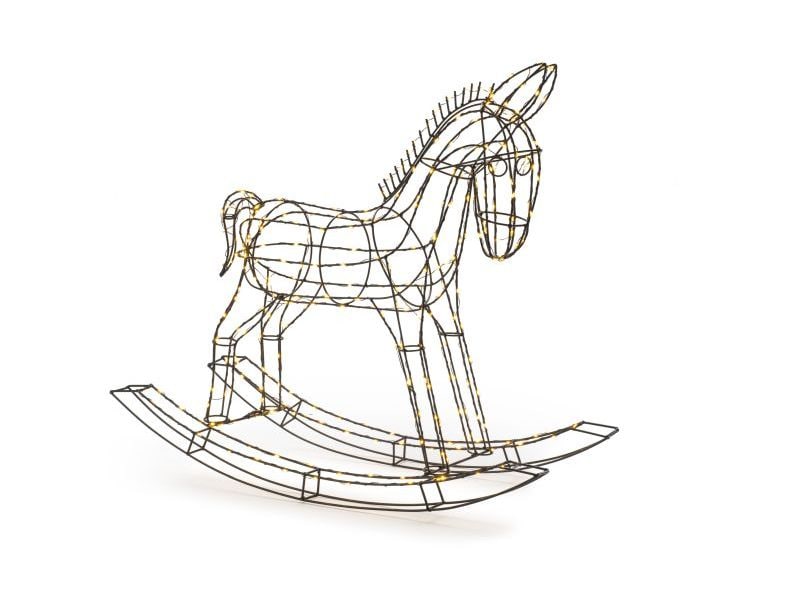 STT LED-Figur Pferd, 65 cm, Schwarz LED Weihnachtsdekoration