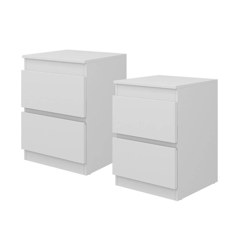 Vicco Nachtschrank Calisto Weiß 40 x 55 cm 2er-Set Schublade Kommode Schlafzimmer