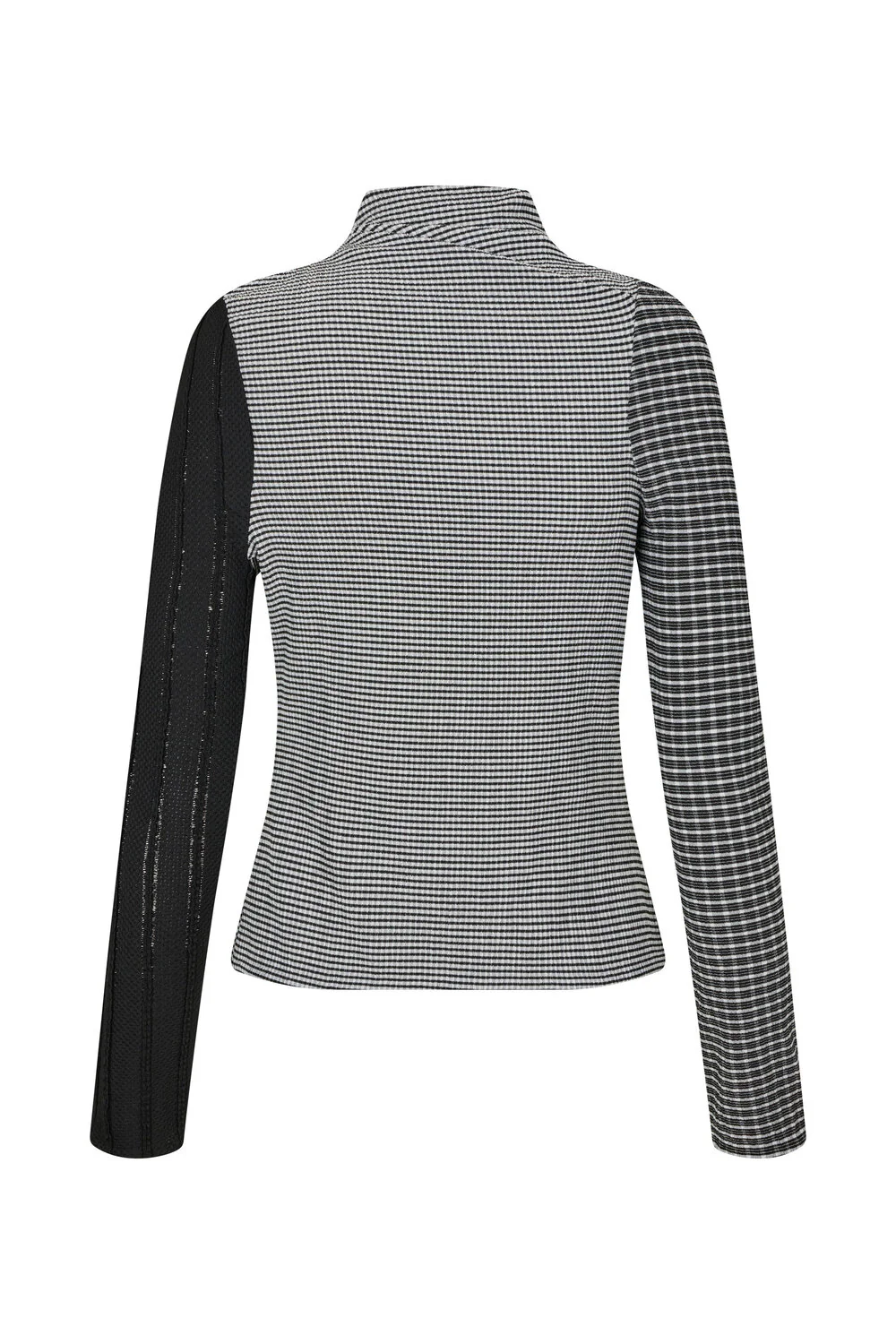 Stine Goya  Asymmetric langærmet top - sort/hvid