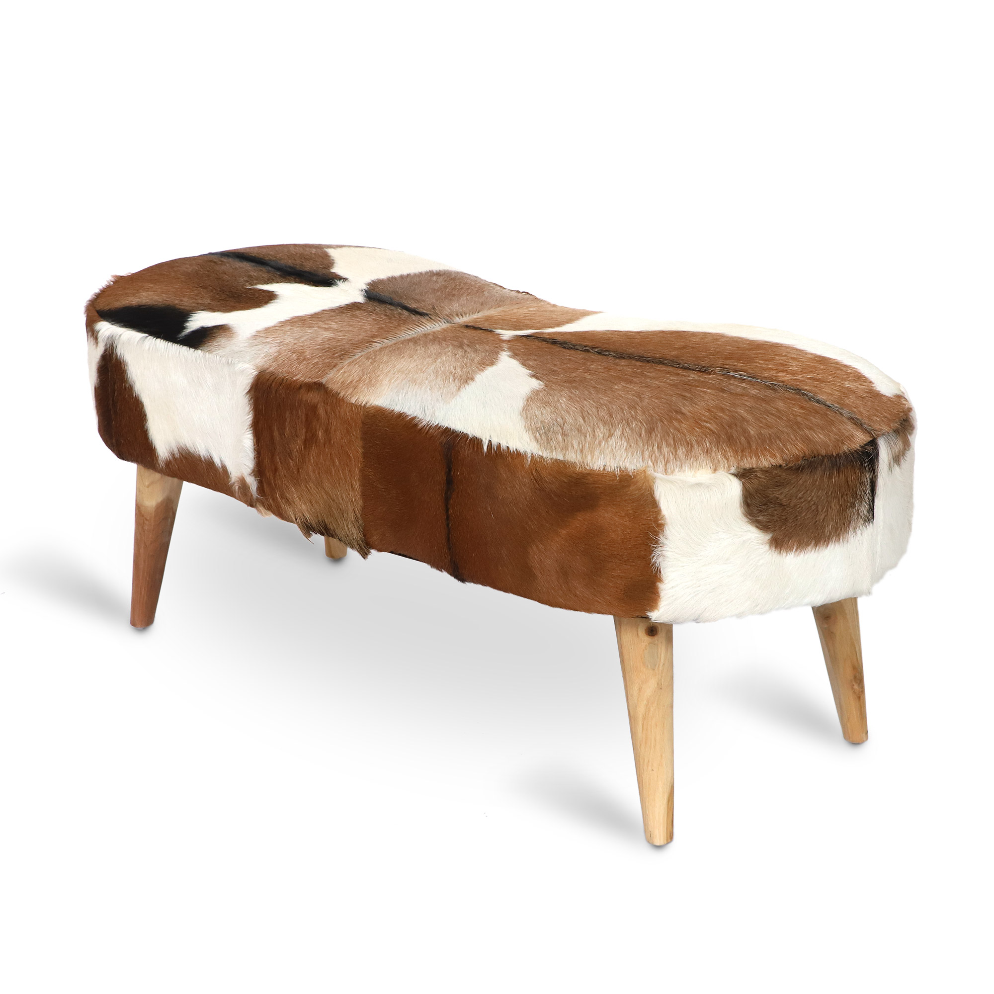 Fell-Bank 'Leso', B 122 cm, H 47 cm, L 55 cm von fischer's lagerhaus