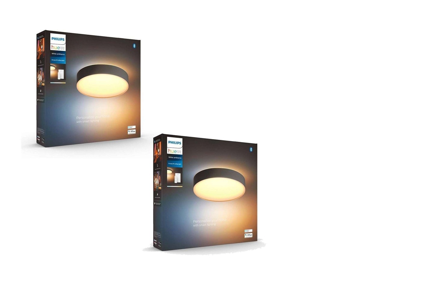 Philips Hue - 2xEnrave Ceiling Lamp 38cm- W&C Ambiance- Bundle