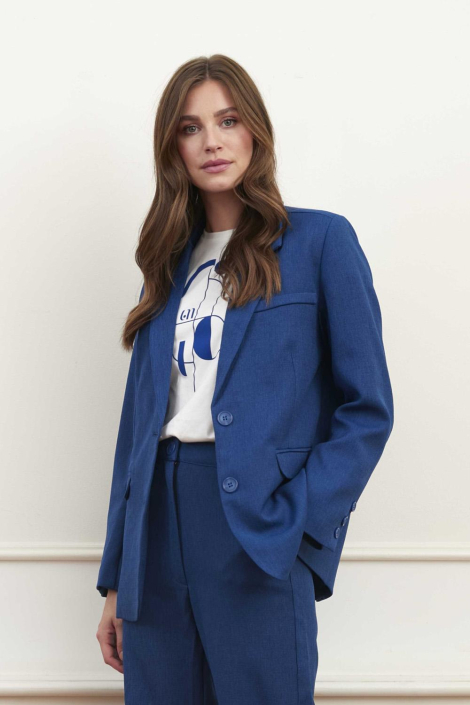 Lofty Manner blauwe dames blazer