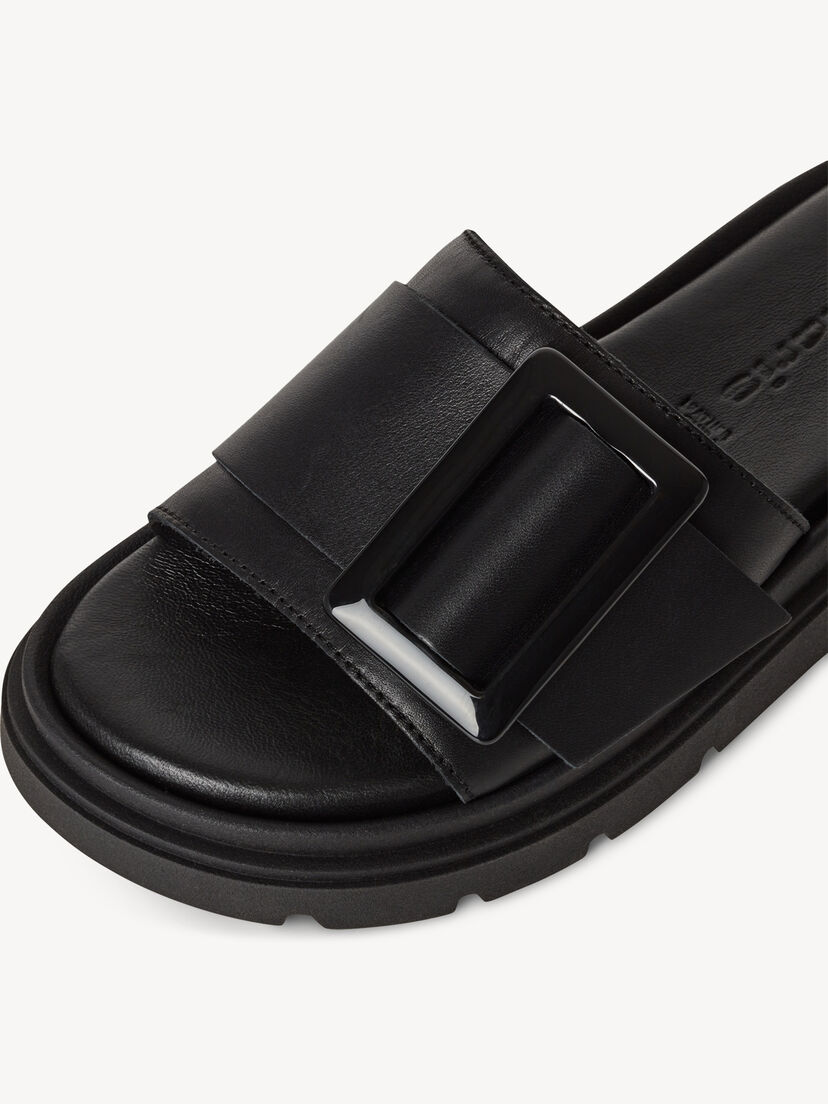 Leren Slipper - zwart